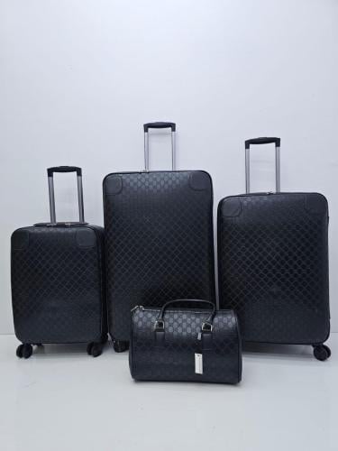 طقم شنط سفر جلد عدد 3 شنط عربية + 1 شنطة يد