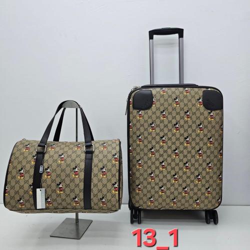 طقم شنط سفر جلد عدد 2 قطع