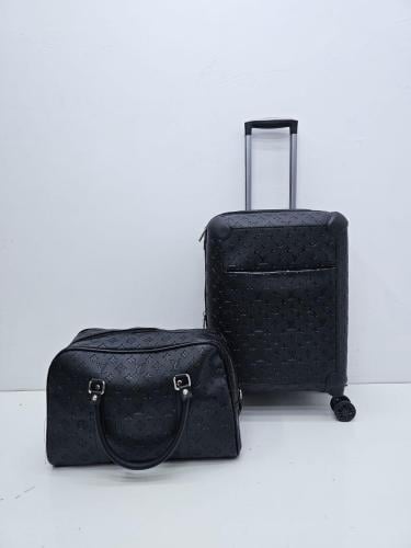 طقم شنط سفر جلد عدد 2 قطع