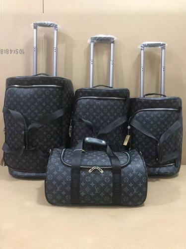 طقم شنط سفر جلد عدد 3 شنط عربية + 1 شنطة يد