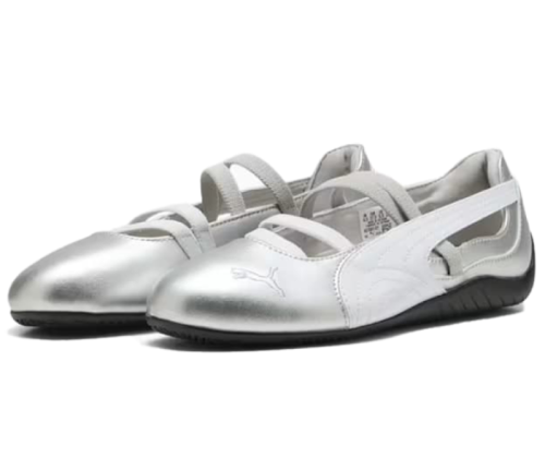 شوز فلات بوما فضي على ابيض