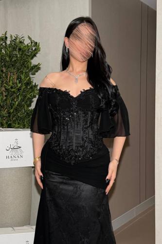 فستان سيوهي سهره دانتيل مع أضافه شيفون صدريه إضافه ورود بارزه خياطه