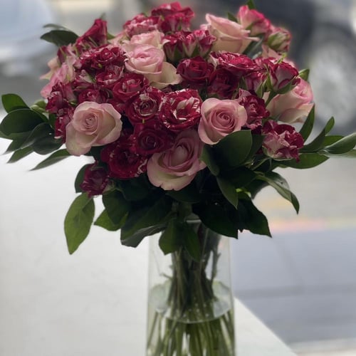 فازه الوردي والأحمر