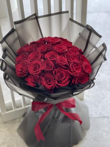 باقة جوري أحمر