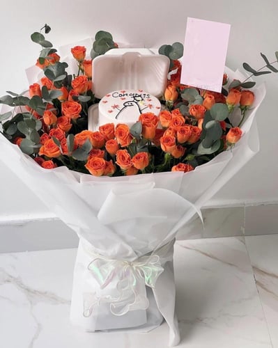 باقة الأورنج والكيك