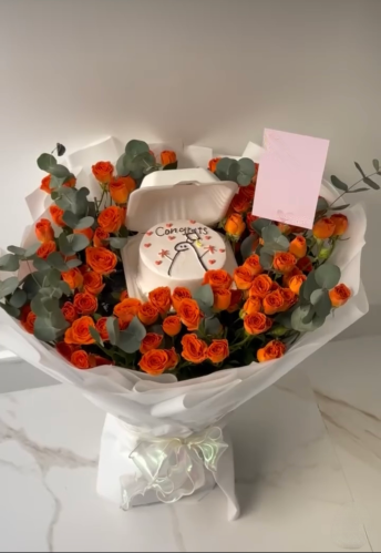 باقة الأورنج والكيك