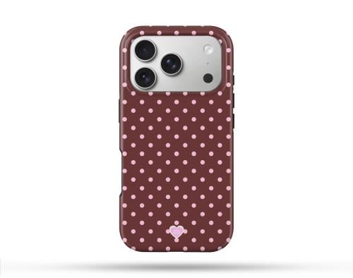 Polka Dots (Brown Base Pink Dots)