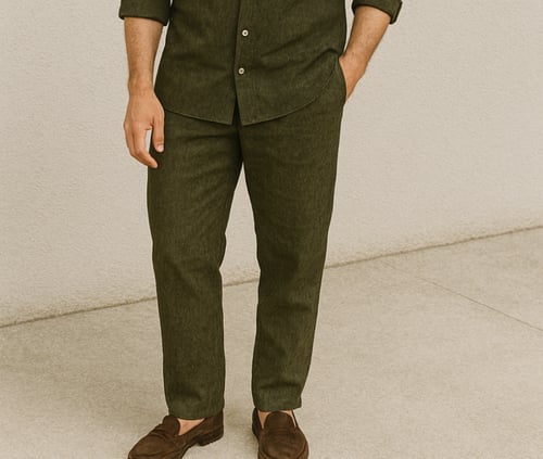 بنطلون لينن بقصة عادية | linen pants