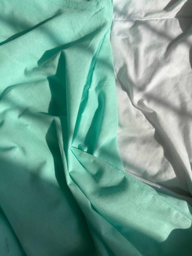 قميص لينن اللون اوشن بلو |ocean blue