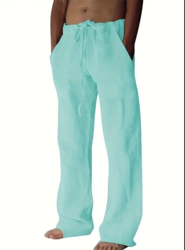 بنطلون لينن بقصة واسعة | linen pants