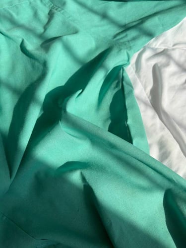 قميص لينن اللون اكوا بلو | aqua blue