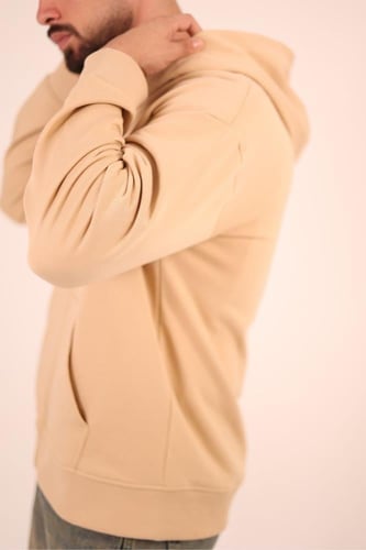Sand Beige - Zip-Up Hoodie