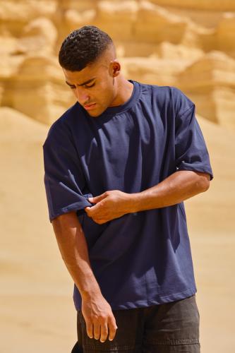 تيشيرت اوفر سايز كحلي Basic