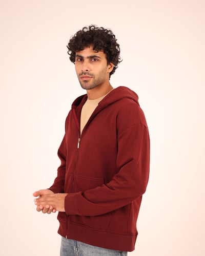 Heather Grey Zip-Up Hoodie