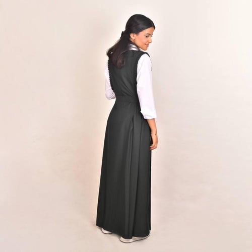 مريول زيتي متوسط مع كسرات