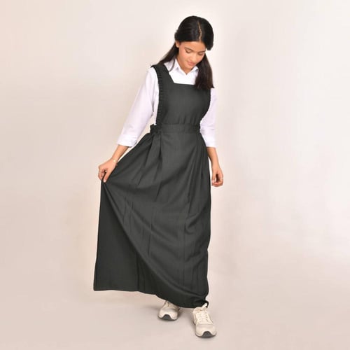 مريول زيتي متوسط مع كسرات