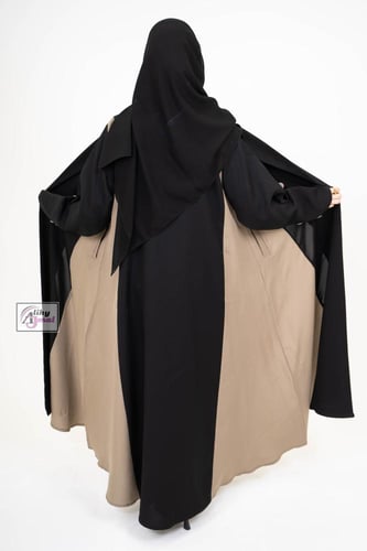 عباية بليزر لف بياقه قماش كتان AJ-105