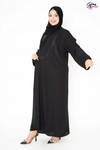 عباية قماش انترنت تدخيله كرستال زري AJ-133