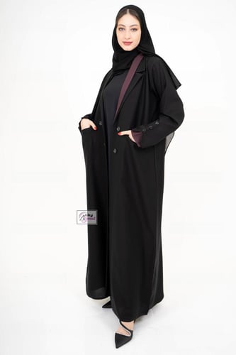 عبايه بليزر مع جيوب مخفيه AJ-110