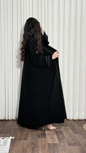 عبايه نص كلوش كريب سيراميك كلفه AJ83