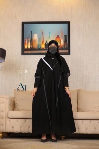 نص كلوش ياقه تحديد مكره ابيض القماش ملكي كوري AJ 7...