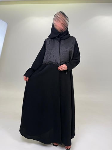 عبايه ربع كلوش تطريز وكلفه AJ110