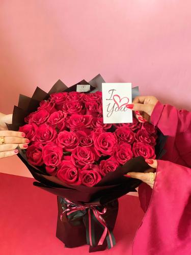 باقة أحمر 038 عدد 40 وردة