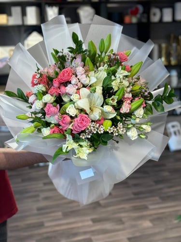 باقة كبيرة مكس الوان