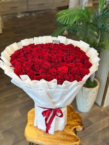 باقة ورد 80 احمر حجم كبير