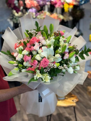 باقة كبيرة مكس الوان