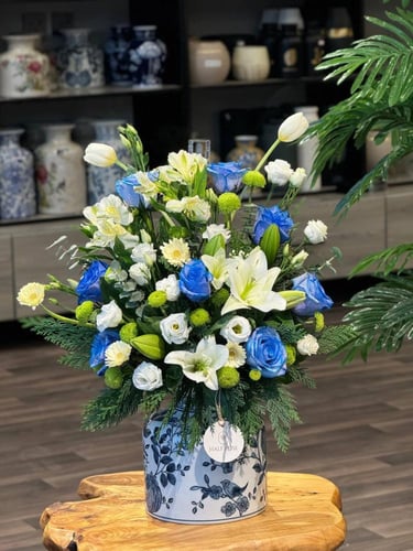 فازة فاخرة ازرق HF013