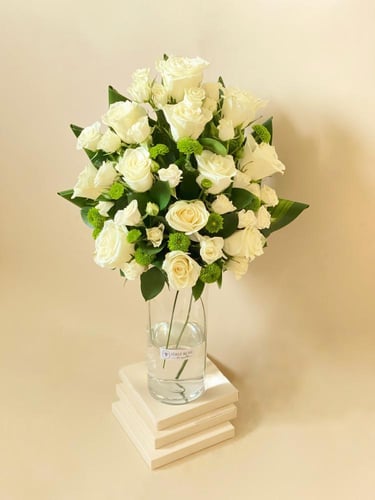 فازة ورد طبيعي