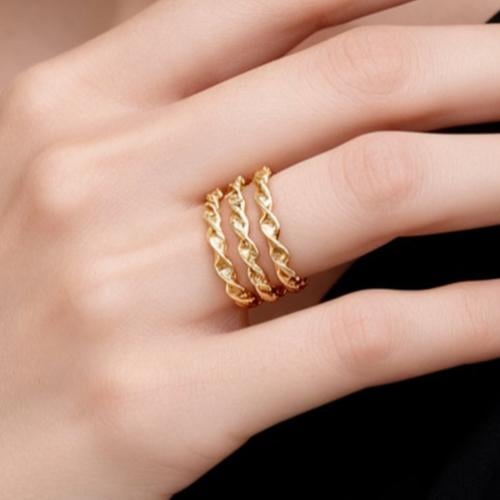 خاتم ذهب مرامي بتصميم مبروم - عيار 21