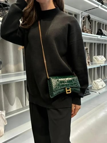 Balenciaga hourglass wallet on chain