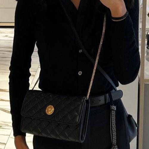 Versace quilted wallet on chain