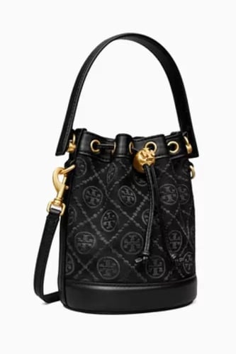 Tory burcu T monogram mini bucket