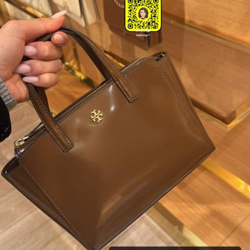 Tory burch emerson smooth top handle tote