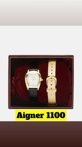 Aigner leather watch