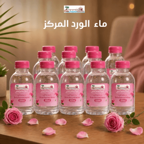 ماء شرب بنكهة الورد 12 عبوة