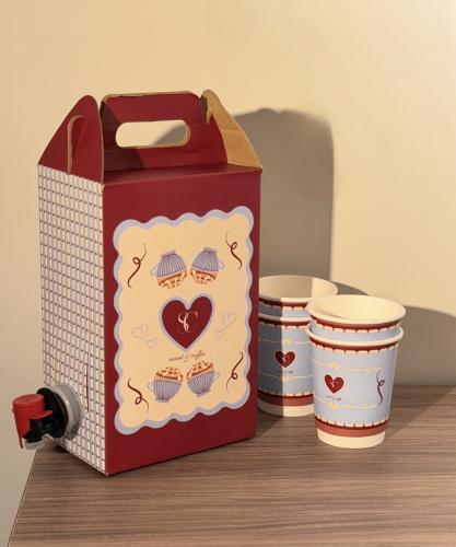 Coffee box, 6 cups