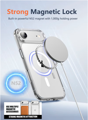 جراب iPhone 17 Air، متوافق مع MagSafe، مضاد للاصفر...