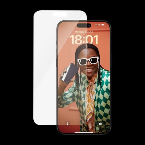 حماية شاشة بانزر جلاس - شفاف( ناقصه)- للايفون 15 ب...