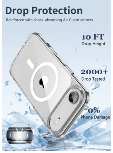 جراب iPhone 17 Air، متوافق مع MagSafe، مضاد للاصفر...