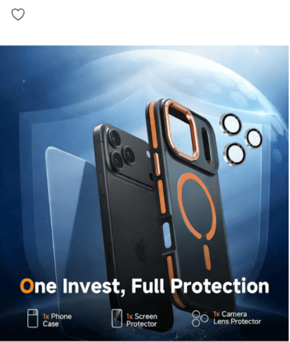 جراب 3 في 1 لهاتف iPhone 17 Pro، جراب MagSafe، ظهر...