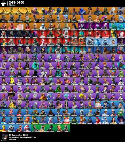 حساب 249سكن + اكس كريتوس + مليان رقصات شوب وسكنات