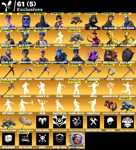 حساب بنت الزومبي + سكلتون + شيطون + ايكونيك + مظله...