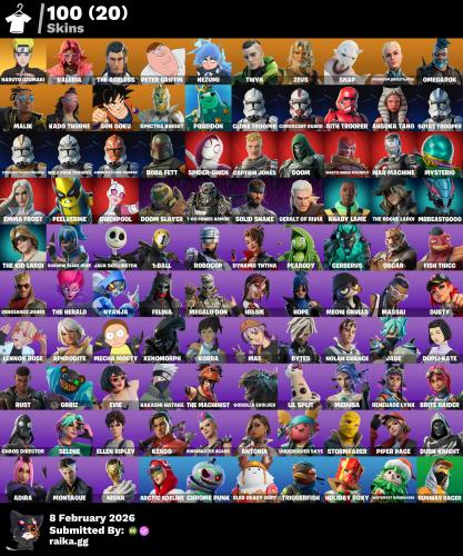 حساب 100سكن + 20سكن شوب + 96رقصه + 136 اكس