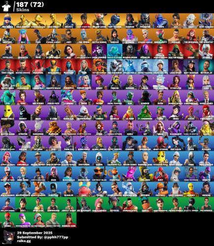 حساب 187سكن + نيو فيرسا+ اكس كريتوس + مليان رقصات...