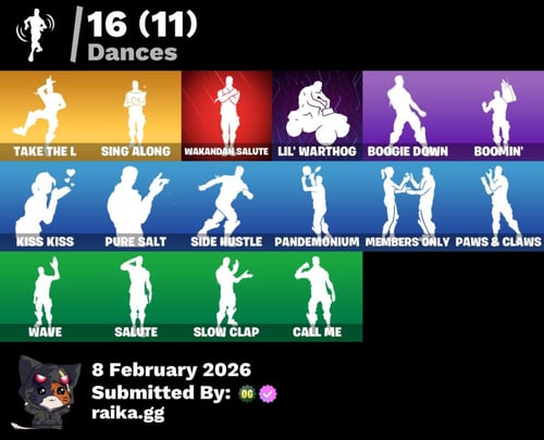 حساب 18 سكن + سكن سيزون 2 + رقصة TAKE THE L