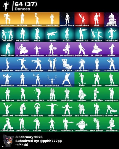 حساب 88سكن + 19سكن شوب + 94اكس+ 66 رقصة 33 رقصة شو...